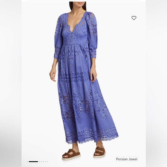 NWT Free people shadow dance midi dress in Persian jewel size m - Picture 2 of 12